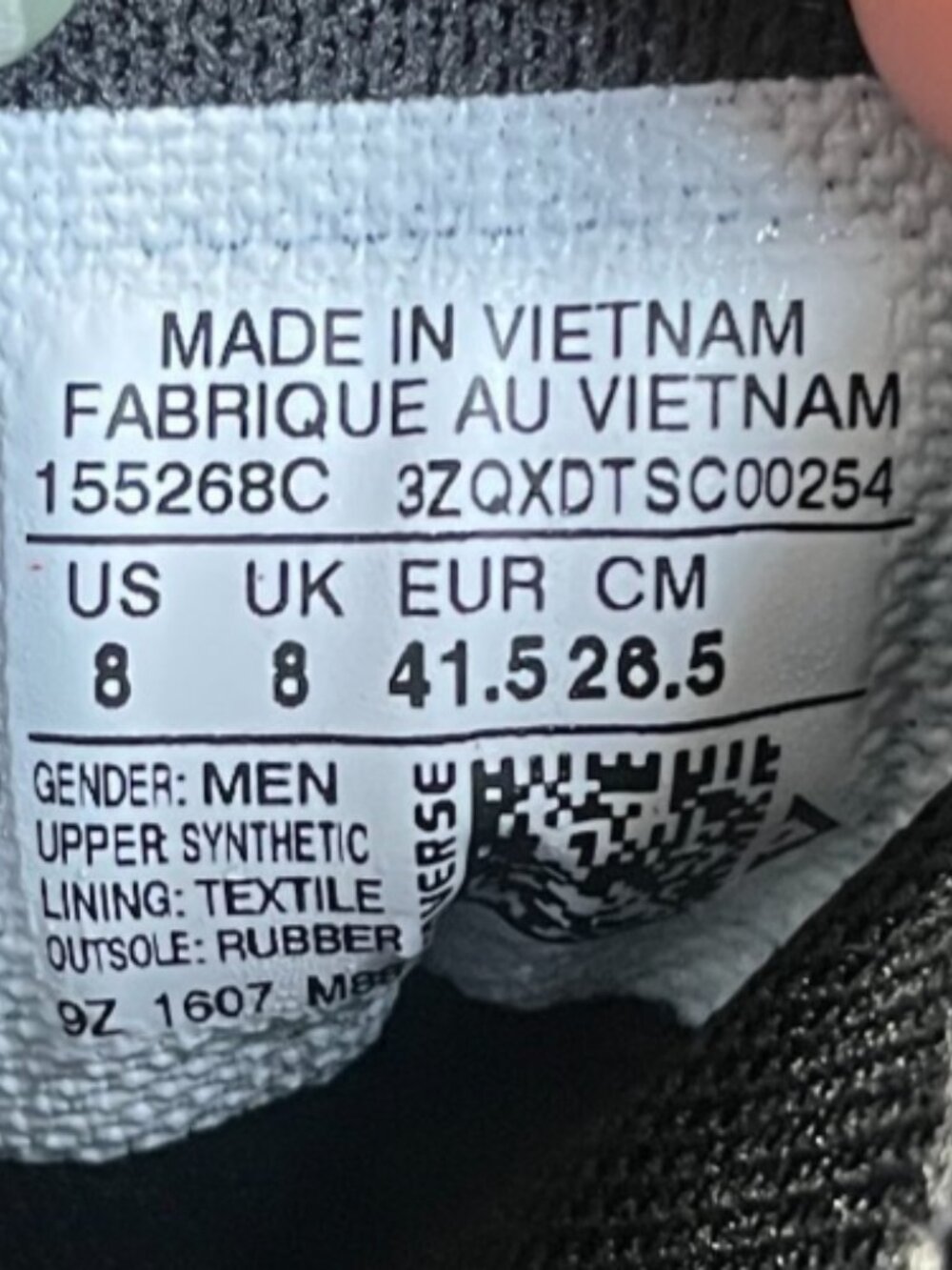 Converse Chuck Taylor All Star Python Mens Size 8 Gray Casual Shoes Sneakers - Picture 9 of 10